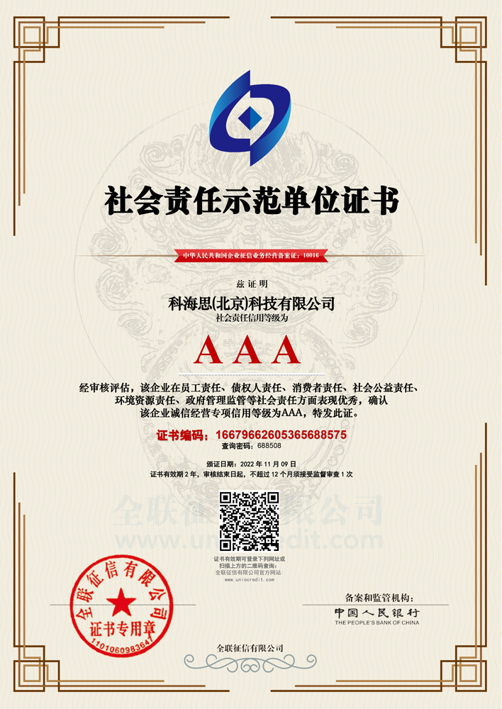 社会责任示范单元证书